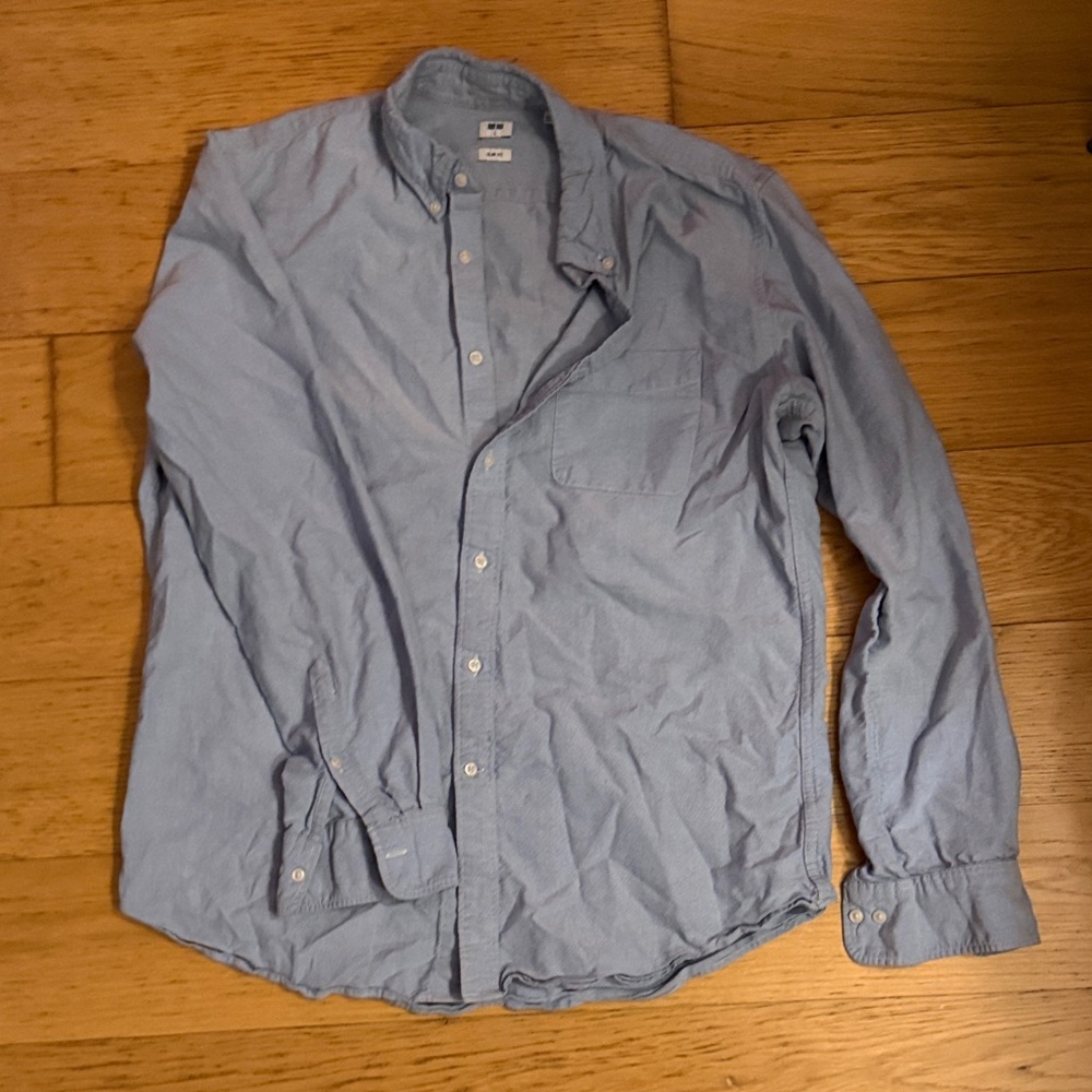 Uniqlo Light Blue Slim Fit Shirt